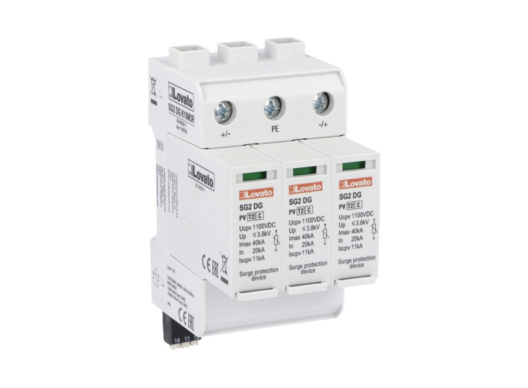 Chống sét lan truyền loại 2 40KA Un = 1100VDC ,relay ngõ ra SG2DGK10M3R